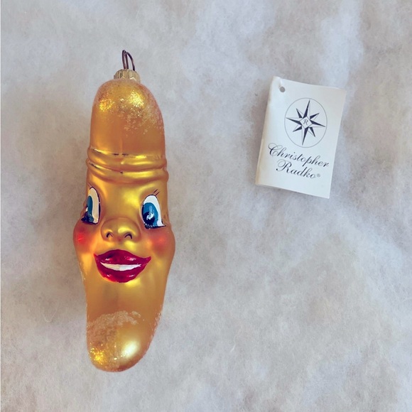 EUC Vintage Cristopher Radko “Moon Beam Golden Crescent” Ornament (RARE) - Picture 4 of 7